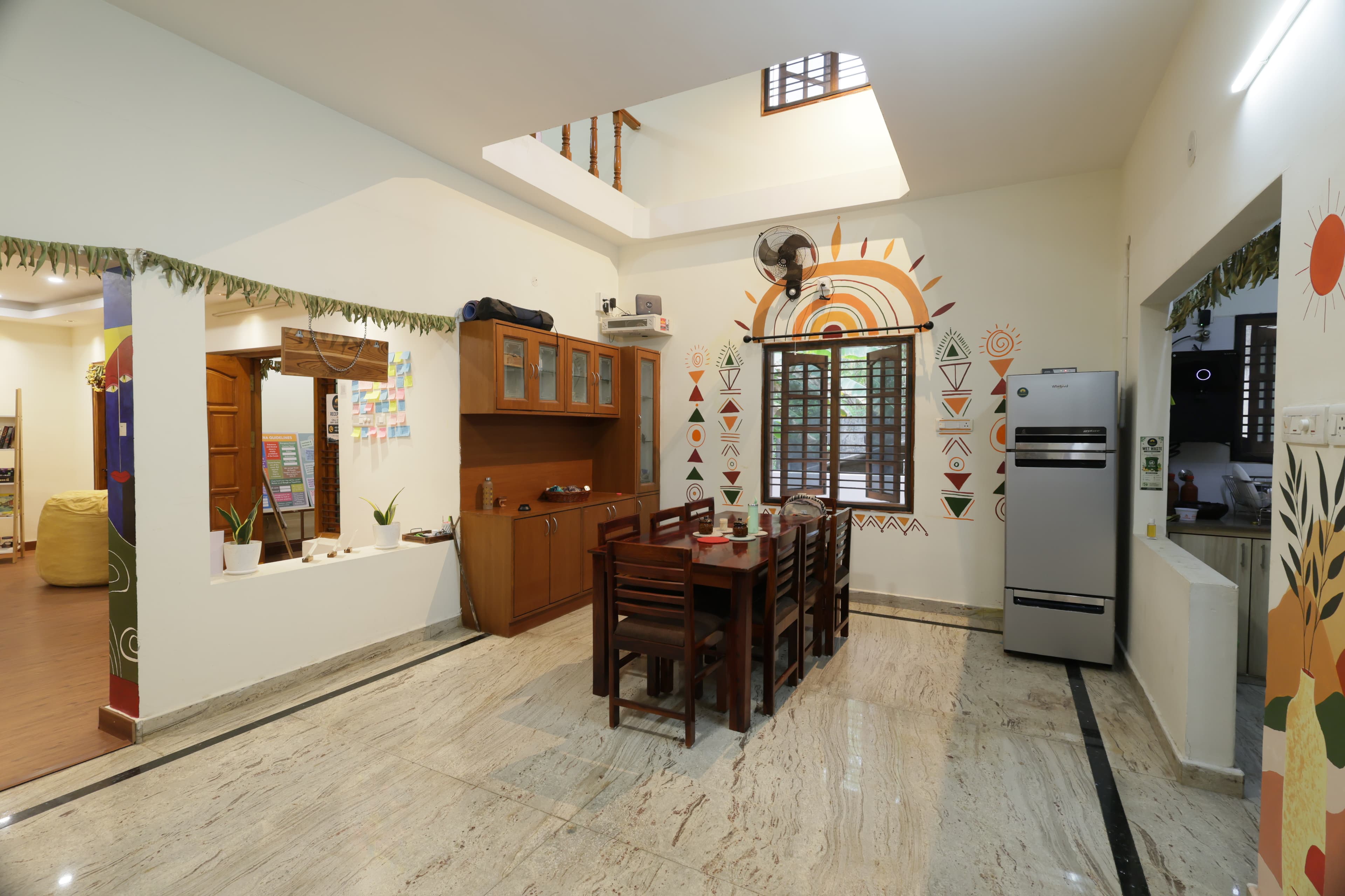Dining area and open kitchen